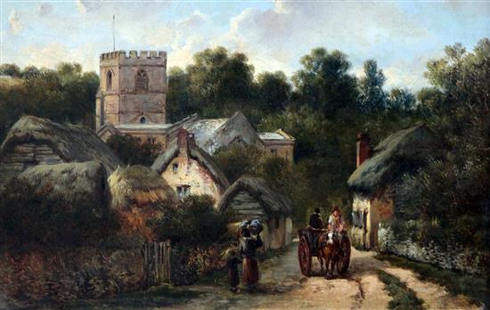 William Pitt (1855-1918) Honington Church, Warwickshire, 9 x 13in.